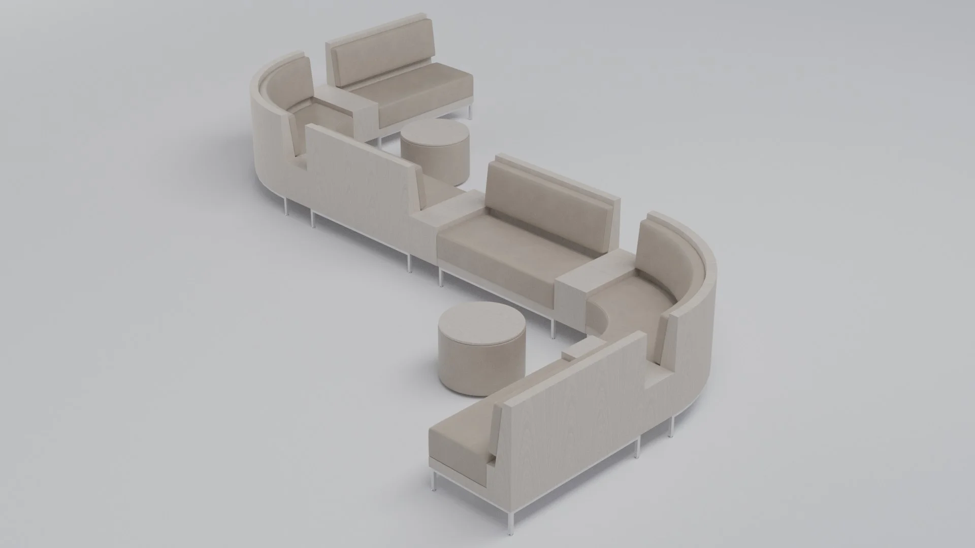 Commercial modular seating from the BA10 100 collection by Cria Furniture